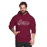 Unisex Hoodie "motorbike" - rojo bordeaux