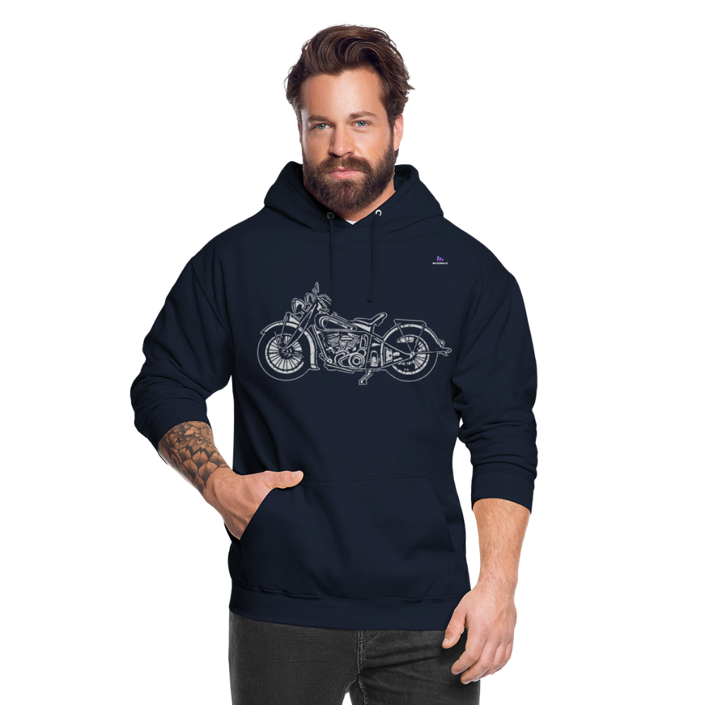 Unisex Hoodie "motorbike" - azul marino