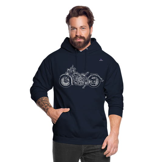Unisex Hoodie "motorbike" - azul marino