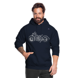 Unisex Hoodie "motorbike" - azul marino