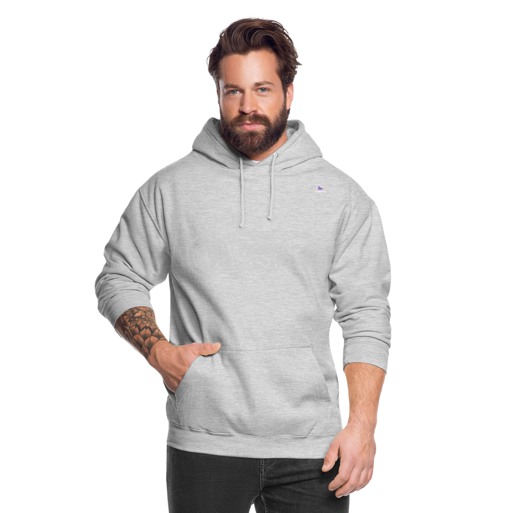 Unisex Hoodie "motorbike" - gris claro jaspeado