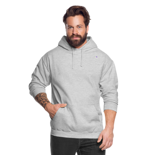 Unisex Hoodie "motorbike" - gris claro jaspeado