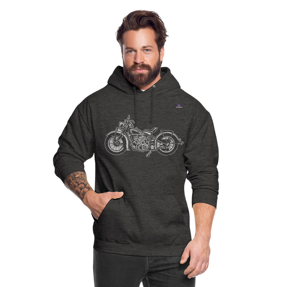Unisex Hoodie "motorbike" - antracita
