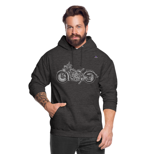 Unisex Hoodie "motorbike" - antracita