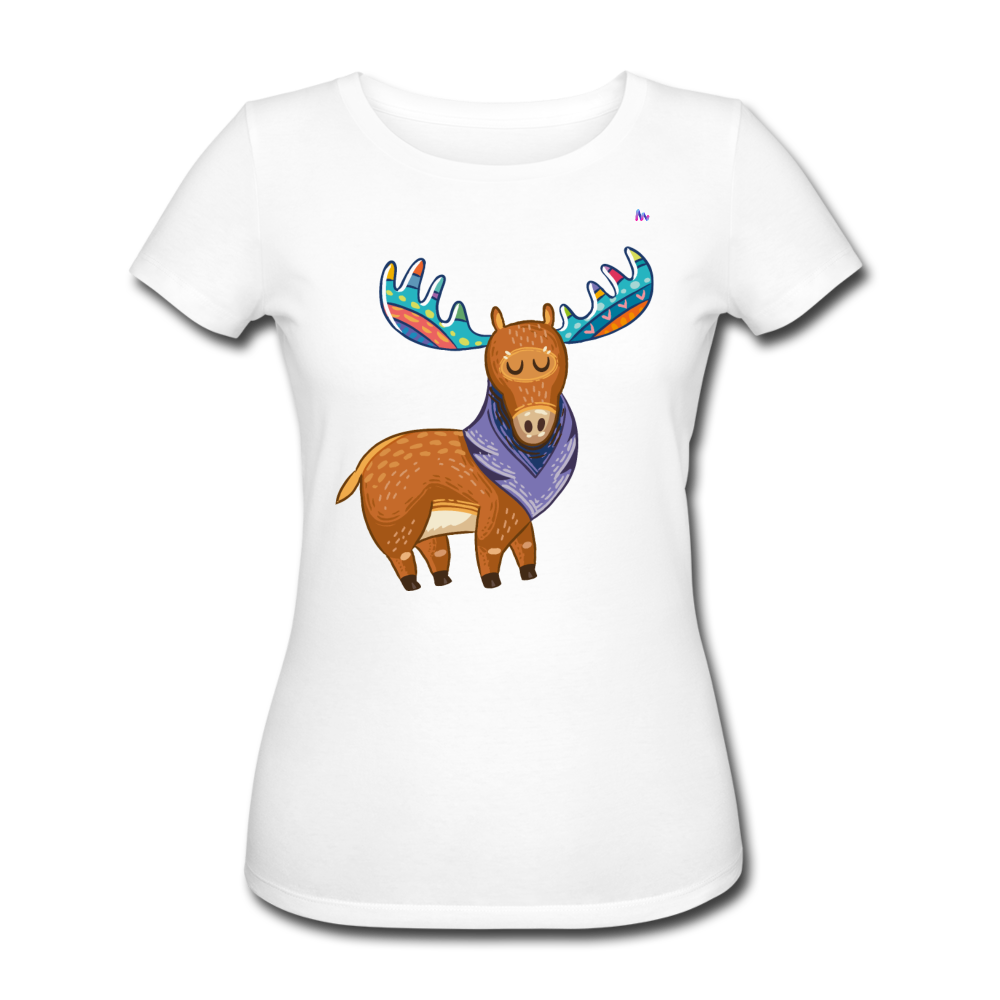 Women's Organic T-Shirt by Stanley & Stella "moose" - blanco