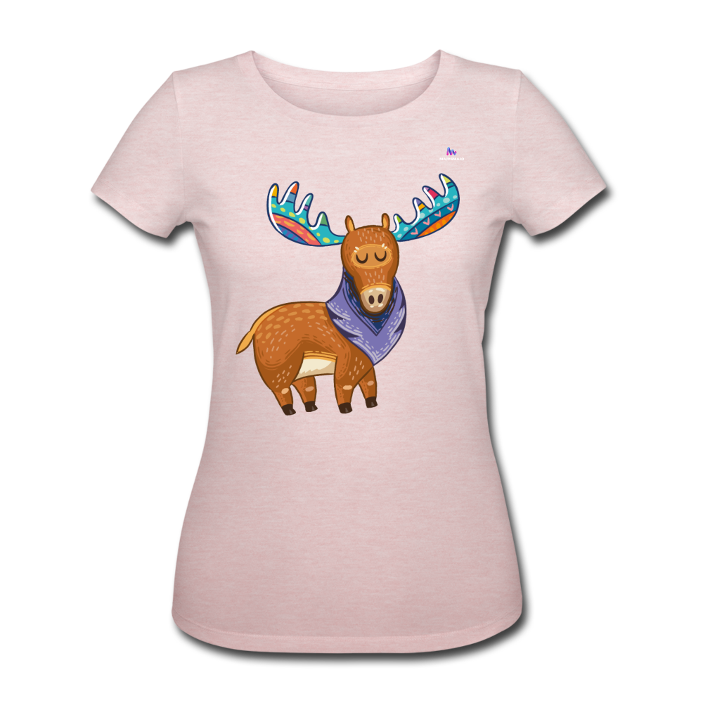 Women's Organic T-Shirt by Stanley & Stella "moose" - rosa crema jaspeado