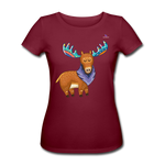 Women's Organic T-Shirt by Stanley & Stella "moose" - rojo burdeos