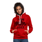 Contrast Colour Hoodie "I love you" - rojo/blanco