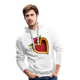 Men's Premium Hoodie "Flower heart tattoo" - blanco