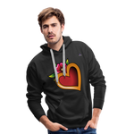 Men's Premium Hoodie "Flower heart tattoo" - negro