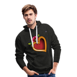 Men's Premium Hoodie "Flower heart tattoo" - antracita