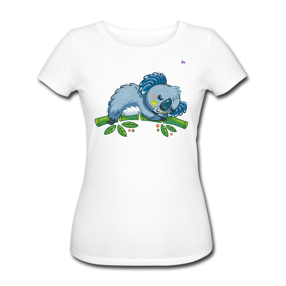 Women's Organic T-Shirt by Stanley & Stella "koala" - blanco