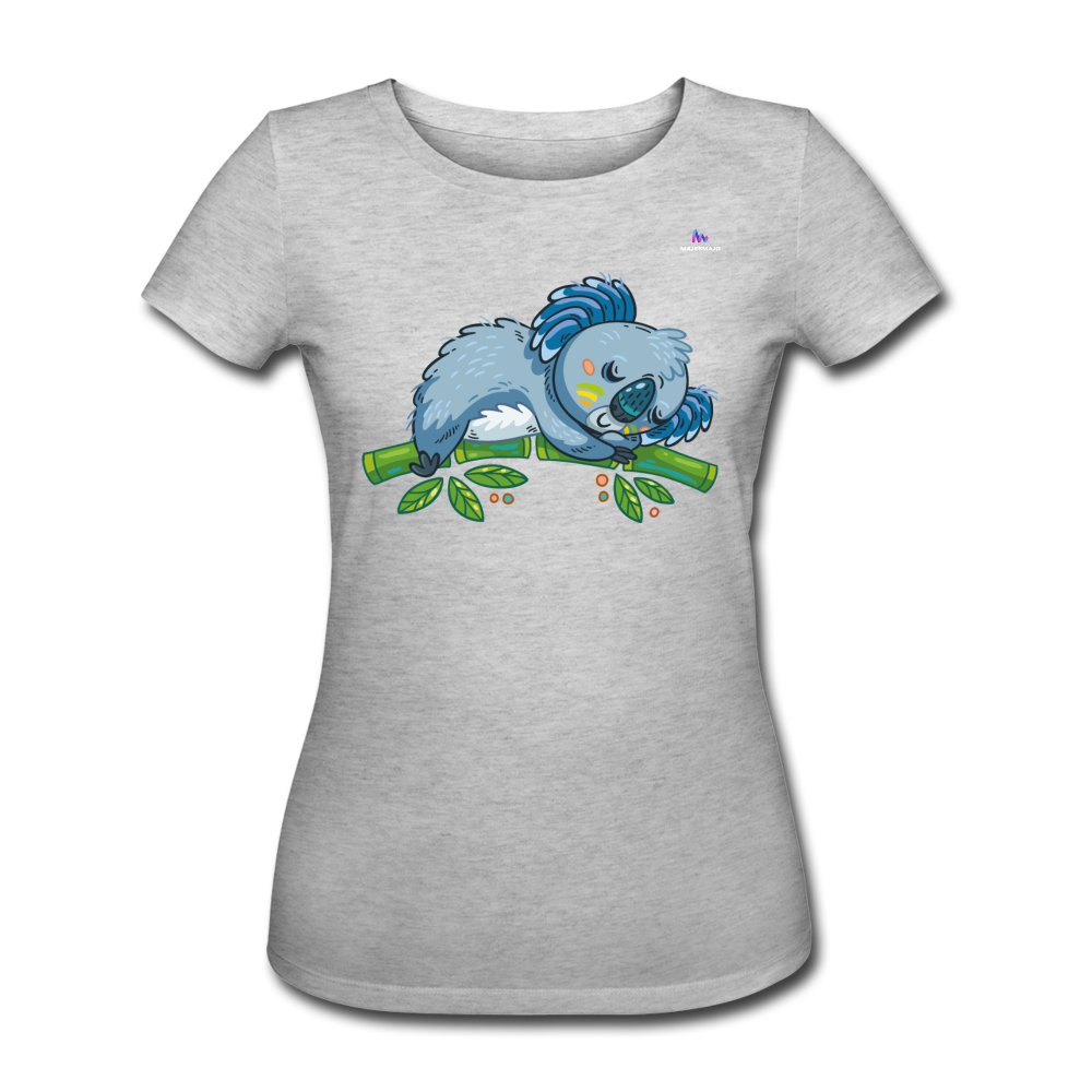Women's Organic T-Shirt by Stanley & Stella "koala" - gris jaspeado