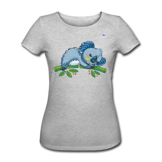 Women's Organic T-Shirt by Stanley & Stella "koala" - gris jaspeado