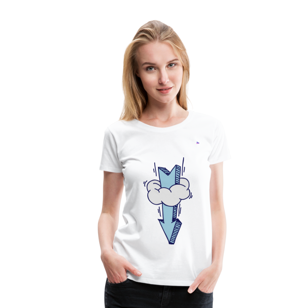 Women's Premium T-Shirt "Arrow comic style" - blanco