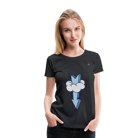 Women's Premium T-Shirt "Arrow comic style" - negro