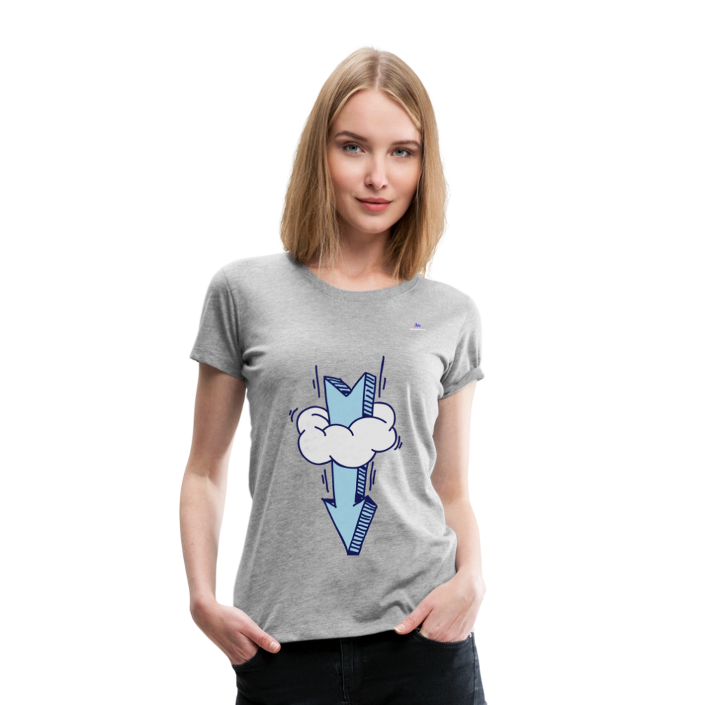 Women's Premium T-Shirt "Arrow comic style" - gris jaspeado