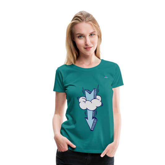 Women's Premium T-Shirt "Arrow comic style" - azul océano