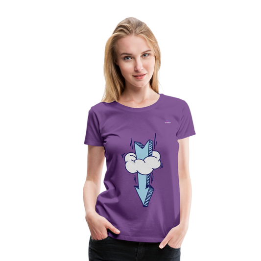 Women's Premium T-Shirt "Arrow comic style" - púrpura
