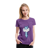 Women's Premium T-Shirt "Arrow comic style" - púrpura