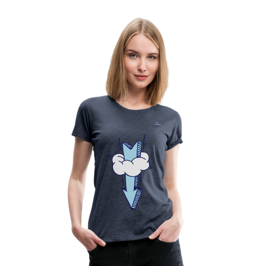 Women's Premium T-Shirt "Arrow comic style" - azul jaspeado