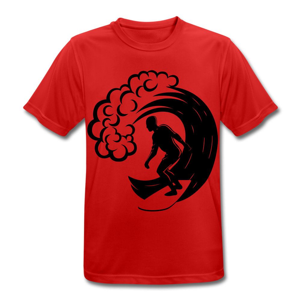 Men's Breathable T-Shirt "Surfer" - rojo