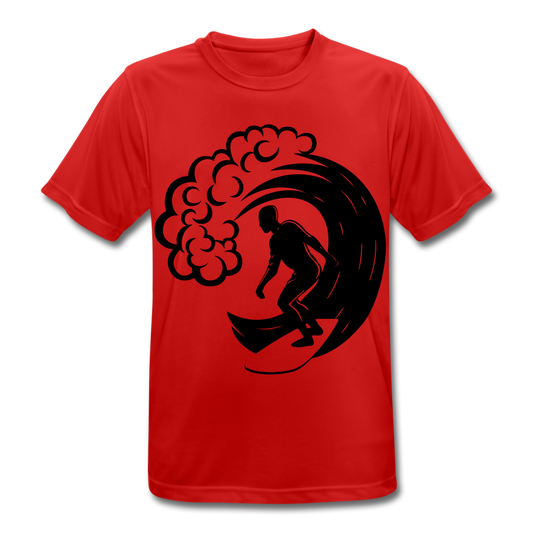 Men's Breathable T-Shirt "Surfer" - rojo