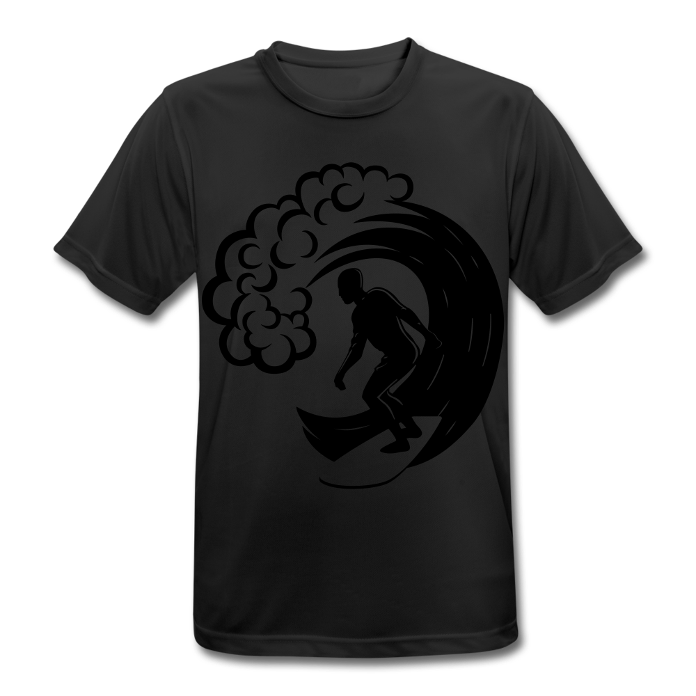 Men's Breathable T-Shirt "Surfer" - negro