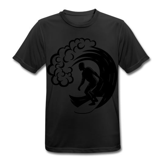 Men's Breathable T-Shirt "Surfer" - negro