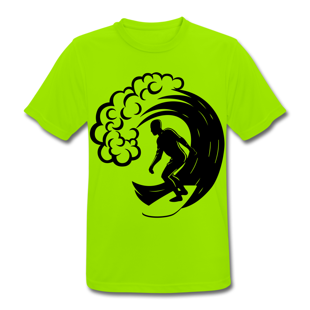 Men's Breathable T-Shirt "Surfer" - verde neón