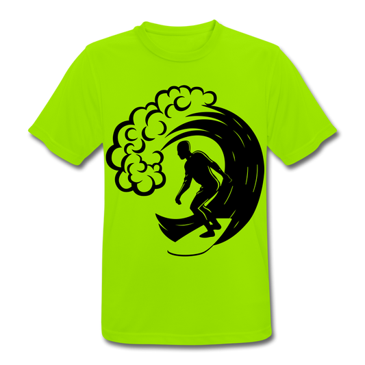 Men's Breathable T-Shirt "Surfer" - verde neón