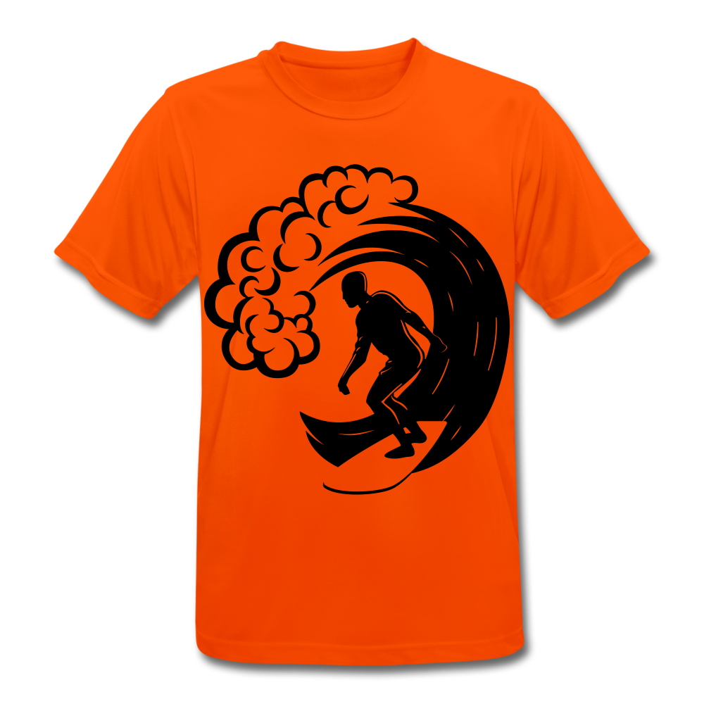 Men's Breathable T-Shirt "Surfer" - naranja neón