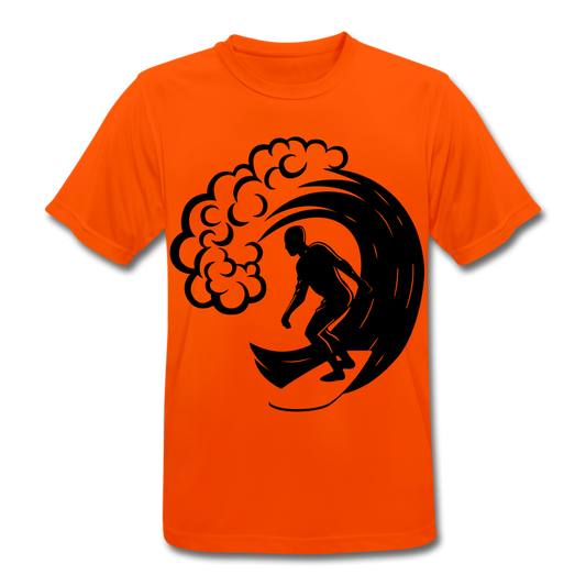 Men's Breathable T-Shirt "Surfer" - naranja neón