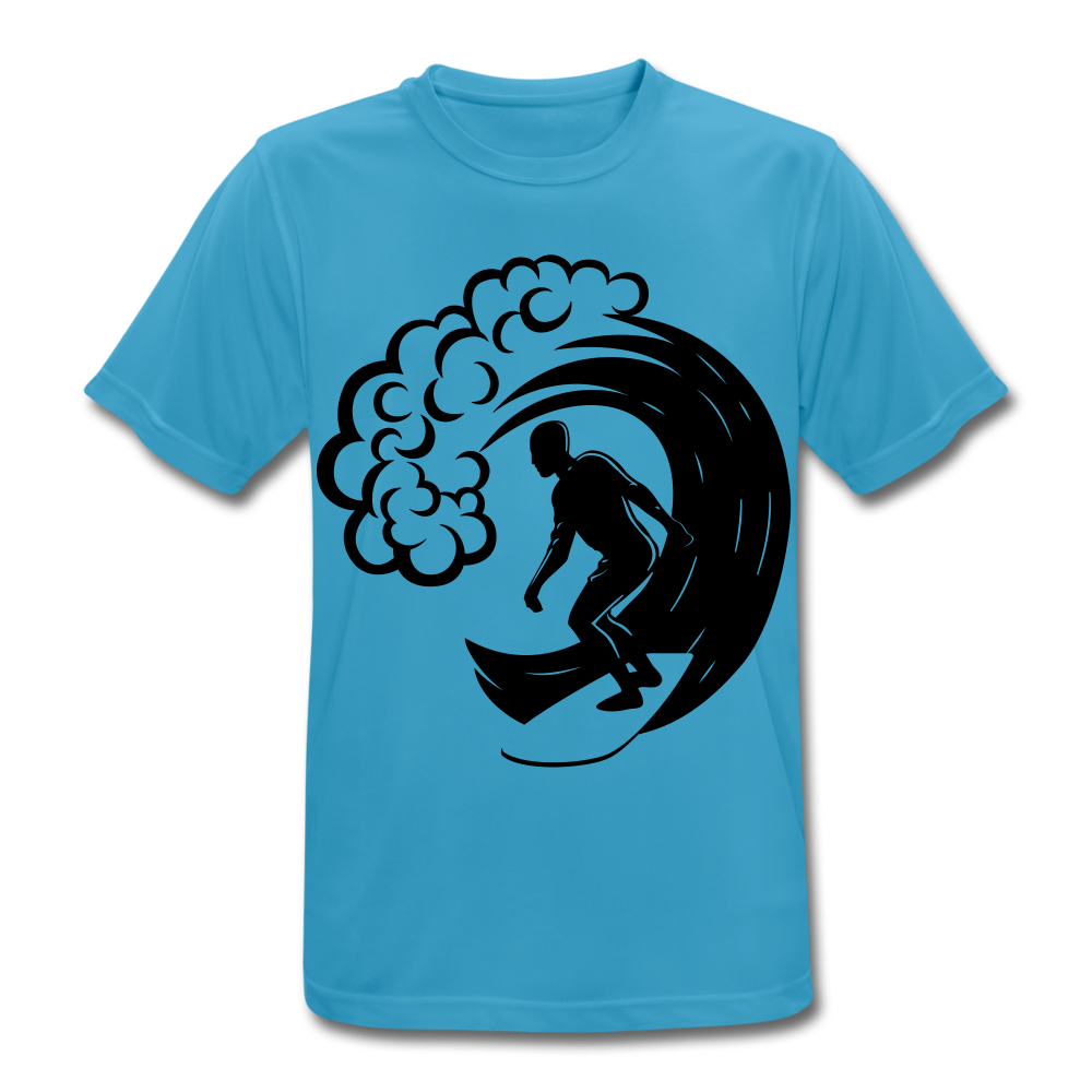 Men's Breathable T-Shirt "Surfer" - azul zafiro