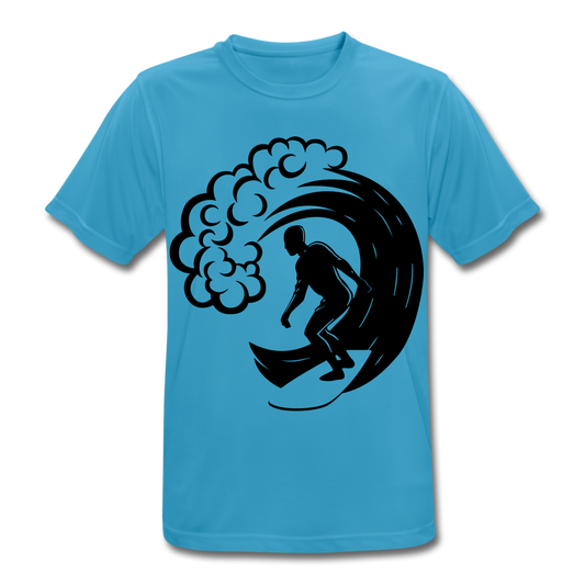 Men's Breathable T-Shirt "Surfer" - azul zafiro