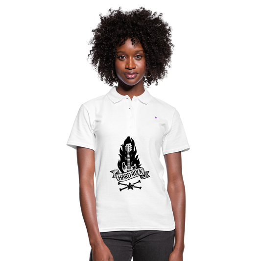 Women's Polo Shirt "hard rock" - blanco