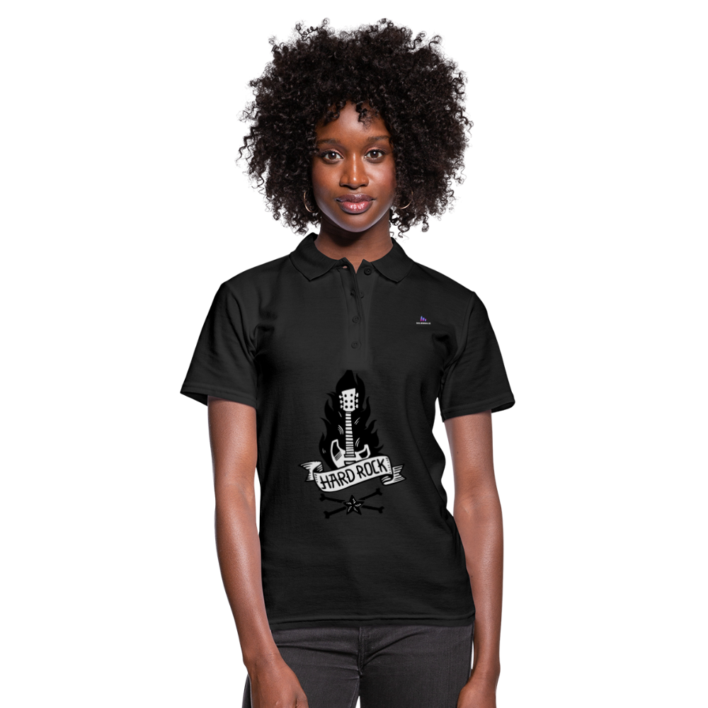 Women's Polo Shirt "hard rock" - negro
