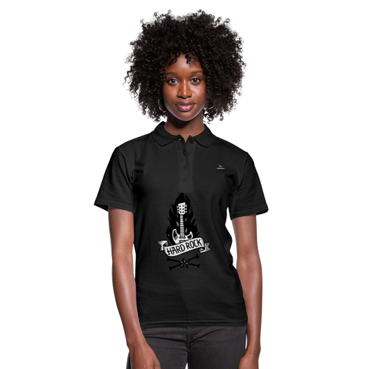 Women's Polo Shirt "hard rock" - negro
