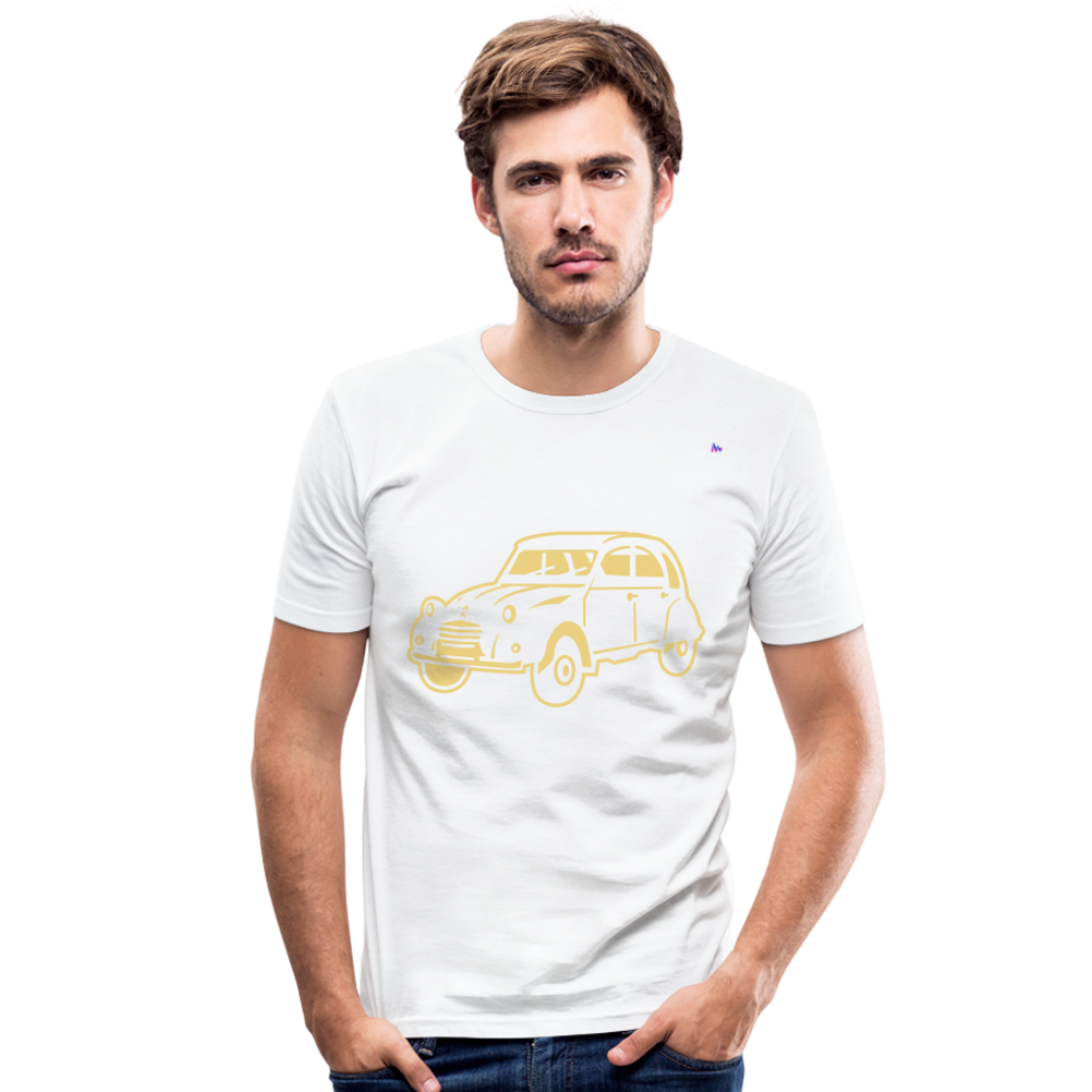 Men's Slim Fit T-Shirt "sweet car" - blanco