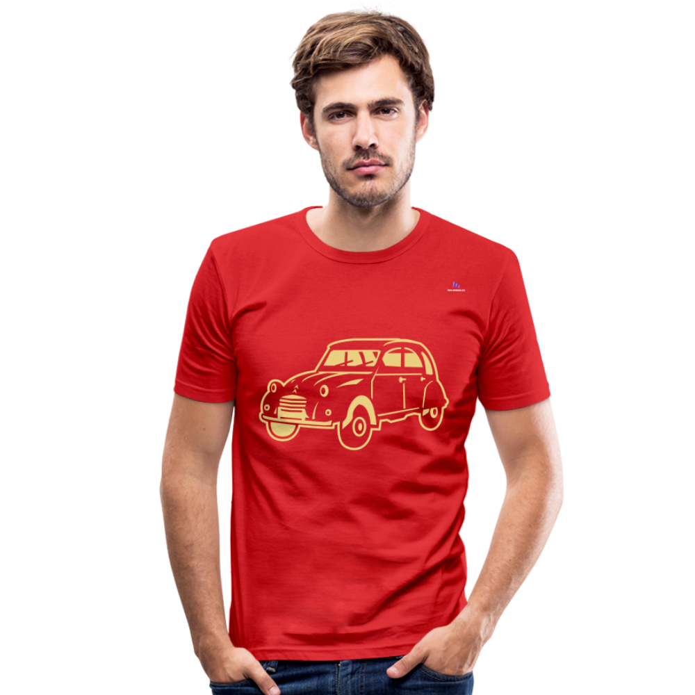 Men's Slim Fit T-Shirt "sweet car" - rojo