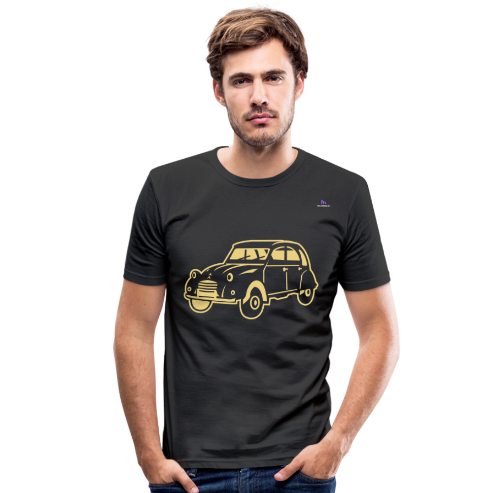 Men's Slim Fit T-Shirt "sweet car" - negro