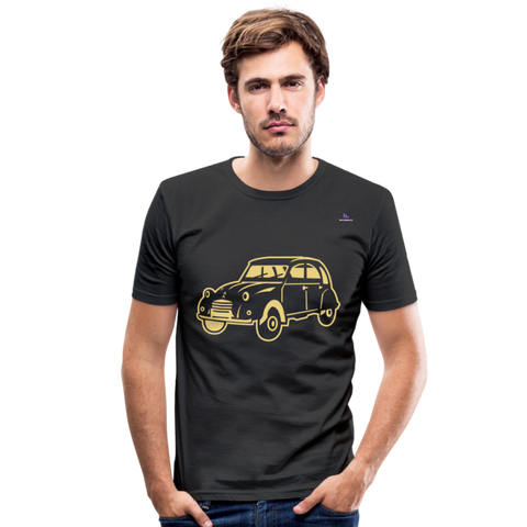 Men's Slim Fit T-Shirt "sweet car" - negro