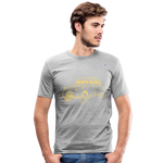 Men's Slim Fit T-Shirt "sweet car" - gris jaspeado