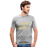 Men's Slim Fit T-Shirt "sweet car" - gris jaspeado