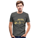 Men's Slim Fit T-Shirt "sweet car" - gris grafito