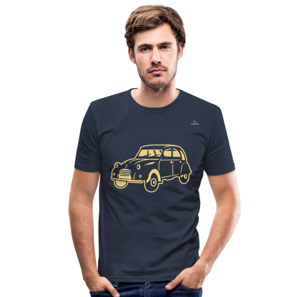 Men's Slim Fit T-Shirt "sweet car" - azul marino