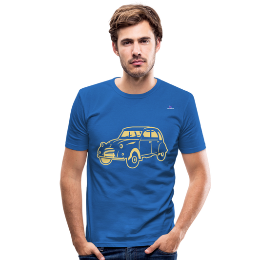 Men's Slim Fit T-Shirt "sweet car" - azul real