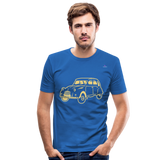 Men's Slim Fit T-Shirt "sweet car" - azul real