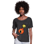 Flowy Women’s T-Shirt by Bella + Canvas "Bomb" - antracita