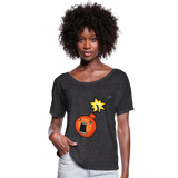 Flowy Women’s T-Shirt by Bella + Canvas "Bomb" - antracita